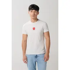 KOAJ - Camiseta cuello redondo crema clara de Snoopy Hombre