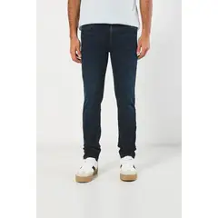 KOAJ - Jean slim tiro bajo azul intenso ajustado con bolsillos Hombre