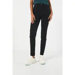 KOAJ - Jean negro jegging ceñido con bolsillos y tiro súper al Mujer