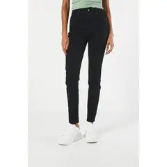 KOAJ - Jean ajustado jegging negro con súper tiro alto Mujer