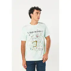 KOAJ - Camiseta crema tie dye de Rick and Morty con manga cor Hombre