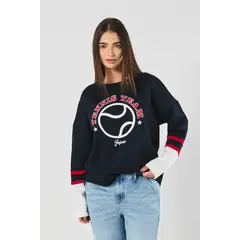 KOAJ - Buzo cuello redondo oversize para mujer cuello redondo MUJER