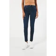 KOAJ - Jean push up azul oscuro con tiro alto y pinzas posteri Mujer