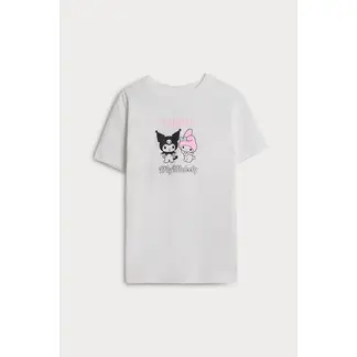 KOAJ - Camiseta teens fit super oversize manga corta, con estamp MUJER