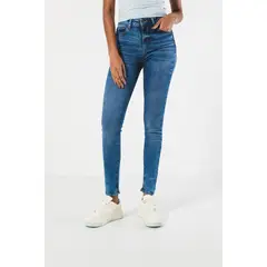 KOAJ - Jean para mujer, 5 bolsillos, tiro alto, con pinzas en e MUJER
