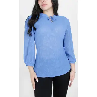 L Y H - Blusa Para Mujer Manga 34 Azul Marca L&H