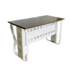 GENERICO - ESCRITORIO SENCILLO BLANCO + MADERO