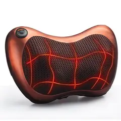 GENERICO - Almohada Shiatsu Compacta Masajeadora Eléctrica 110v12v