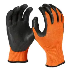 NACIONAL - GUANTE POLIESTER NITRILO NARANJA X 12 UNIDADES