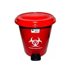 COLPLAST - CANECA DE PEDAL 12 LITROS COLOR ROJO