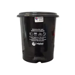 COLPLAST - CANECA DE PEDAL 12 LITROS COLOR NEGRO