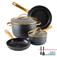 FARBERWARE - Batería 8Pzs Antiadh Cerámico Alumino fojardo Inducción