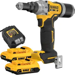 DEWALT - Remachadora 20v max 14+2 baterías 2ah+cargador