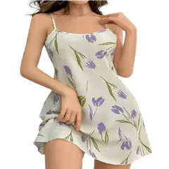 GENERICO - Vestido Estampado Con Tulipanes