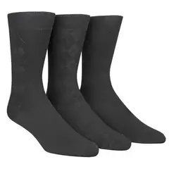 CALVIN KLEIN - Pack negro de 3 medias con textura bambú