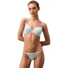 CALVIN KLEIN - Pantie Verde Tipo Bikini De Tiras Sofisticadas