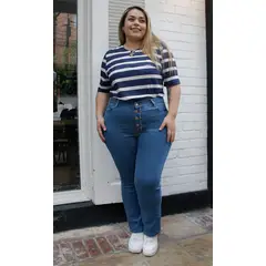L Y H - Jean Para Mujer Azul Marca L&H