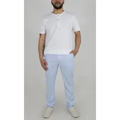 L Y H - Pantalón Para Hombre Azul Marca L&H