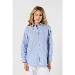 KOAJ - BLUSA CAMISERA OVERSIZE MANGA LARGA MUJER