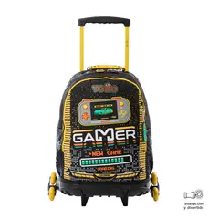 TOTTO - Morral con 3 ruedas Niño Best Game Grande Negro