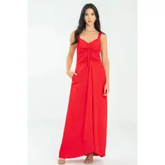 RAGGED - Vestido malva Rojo medio