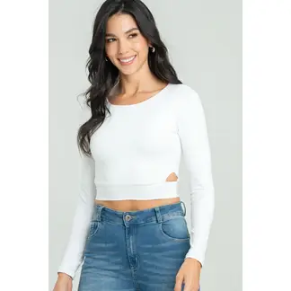 RAGGED - Crop top hideat Blanco crudo