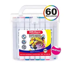 OFFI ESCO - Estuche Marcadores X 60 Unidades Ref Oe-525-60 Offiesco