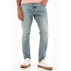 TENNIS - Jean Super Skinny tiro medio con arrugas 3D para hombre