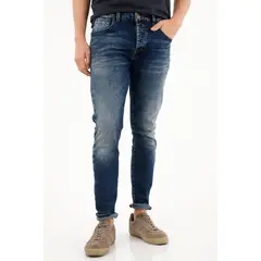 TENNIS - Jean Súper Skinny tiro medio azul para hombre