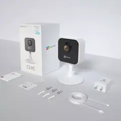 EZVIZ - Cámara Seguridad Wifi Inalámbrica H1c Ip 2mp 1080p Color Blanco