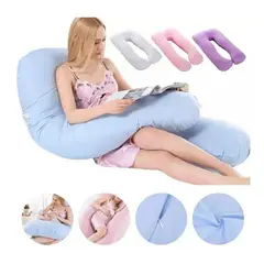 DORMIALMOHADA - ALMOHADA EN U PRA EMBARAZADAS CON RELLONO ALGODON SILICONADO AZUL