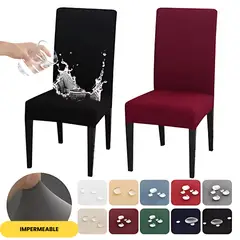 GENERICO - Fundas Para Silla 4 Piezas Comedor Impermeable Elástica