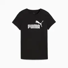 PUMA - Camisa Tshirt Marca Ess Metallic Original Negro Mujer