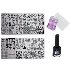 GENERICO - Kit principiante - 005 Calabazas y buñuelos - estampar uñas