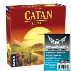 DEVIR - Catan Juego De Mesa Más 120 Fundas Mayday Estandar
