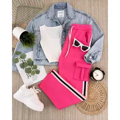GENERICO - Jogger Rayas Talla Unica Cargo