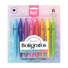 KIUT - Boligrafo 0.7 X 8 Colores