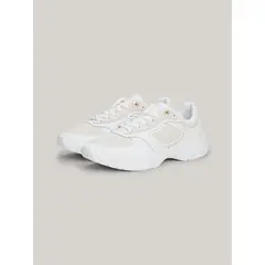 TOMMY HILFIGER - Tenis gris de estilo running con suela gruesa