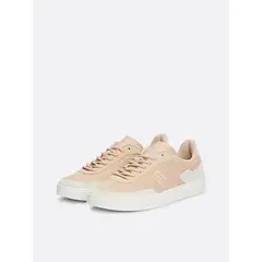 TOMMY HILFIGER - Tenis beige deportivas Heritage de ante