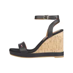 TOMMY HILFIGER - Sandalias negro con cuña alta