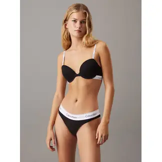 CALVIN KLEIN - Brasier negro de algodón - modern logo
