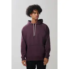 KOAJ - Buzo capota unicolor con estampado en frente estilo Col Hombre