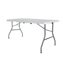 GENERICO - Mesa Plegable Portatil Para Jardin Eventos y Exterior Color Blanco de 18m