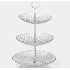 INFANTILES CAJUROMIX - Bandeja Decorativa Para Toda Ocasión De Tres Pisos Transparente