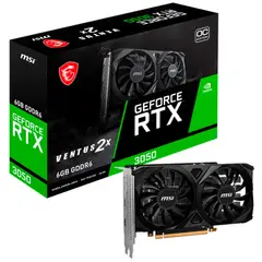 MSI - Tarjeta Gráfica VENTUS 2X OC · GeForce RTX 3050 · 6GB GDDR6 · Doble Ventilador