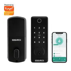 SEGUREX - Cerrojo Inteligente Digital T1B Negro Tuya Smart