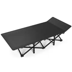 ONE PIXEL - Cama Plegable Ligera Portátil Interior Y Camping Negro