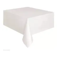 GENERICO - Mantel color blanco 137x183cm plastico tipo tela