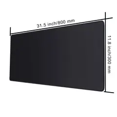 GENERICO - Mouse Pad Xl Negro Antideslizante 80x30 Cm