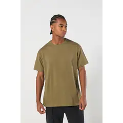 KOAJ - Camiseta en algodón unicolor cuello redondo Hombre